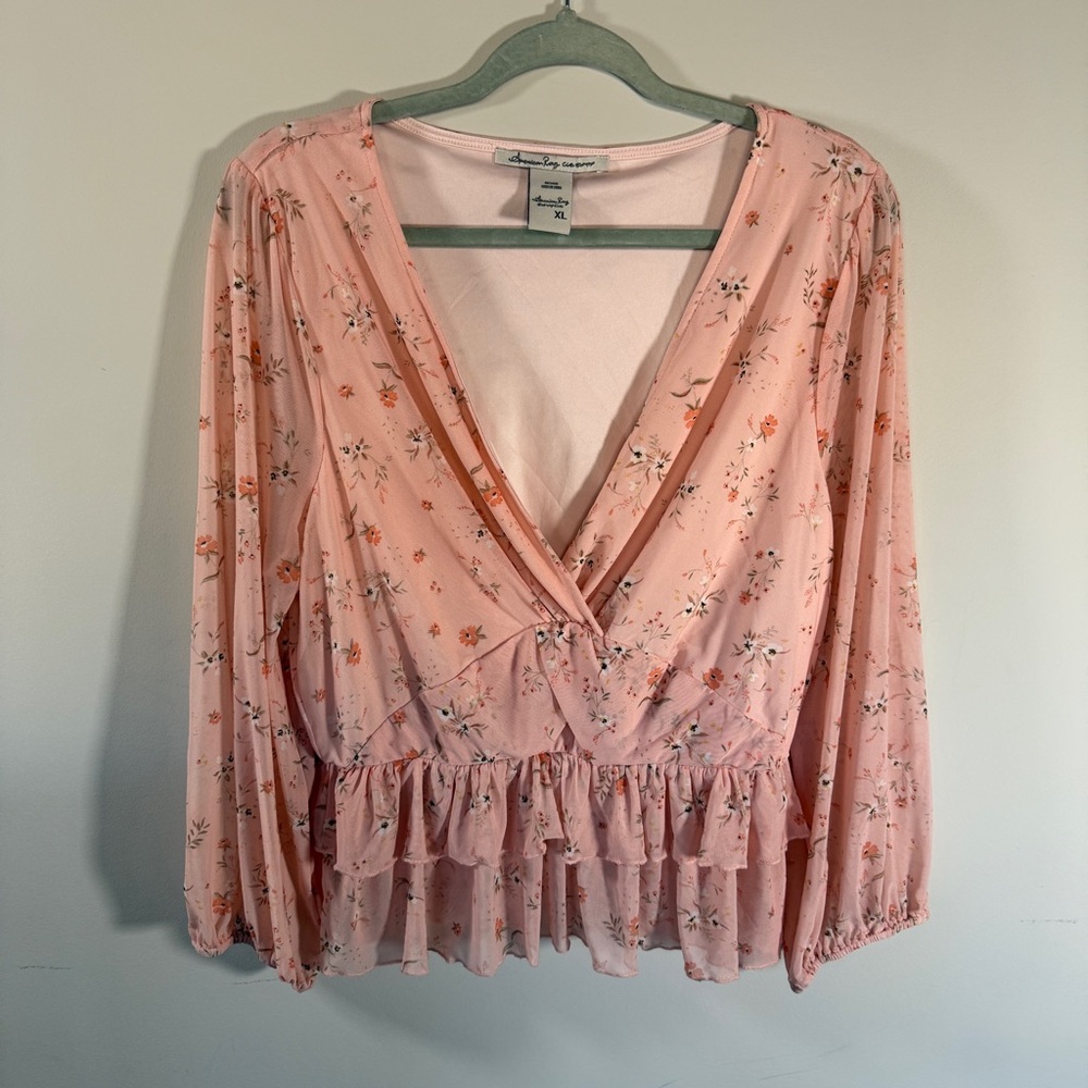 American Rag Floral Peplum top